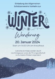 Winterwanderung | 20.01.2024 um 14:00 Uhr | Treffen am Kreuzhaus