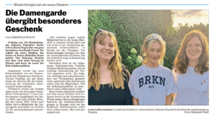 Die Damengarde übergibt besonderes Geschenk